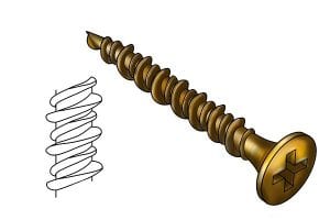 high low thread screws